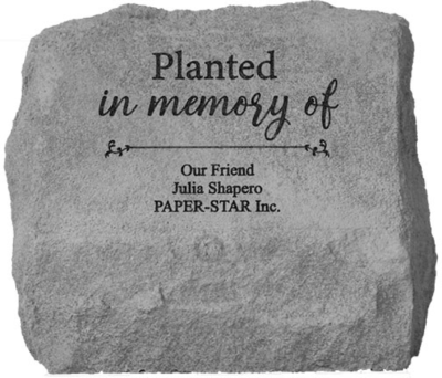 Planted In Memory Of Stone Pet Urn